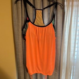 Layered swim top-size 1X